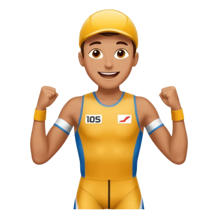 Person Winning a race SUPER happy sticker