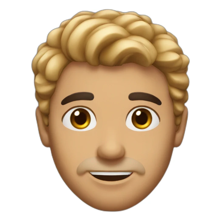 Brow hair Italian guy, fever sticker