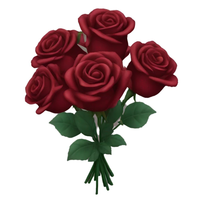 Bouquet of dark red roses sticker