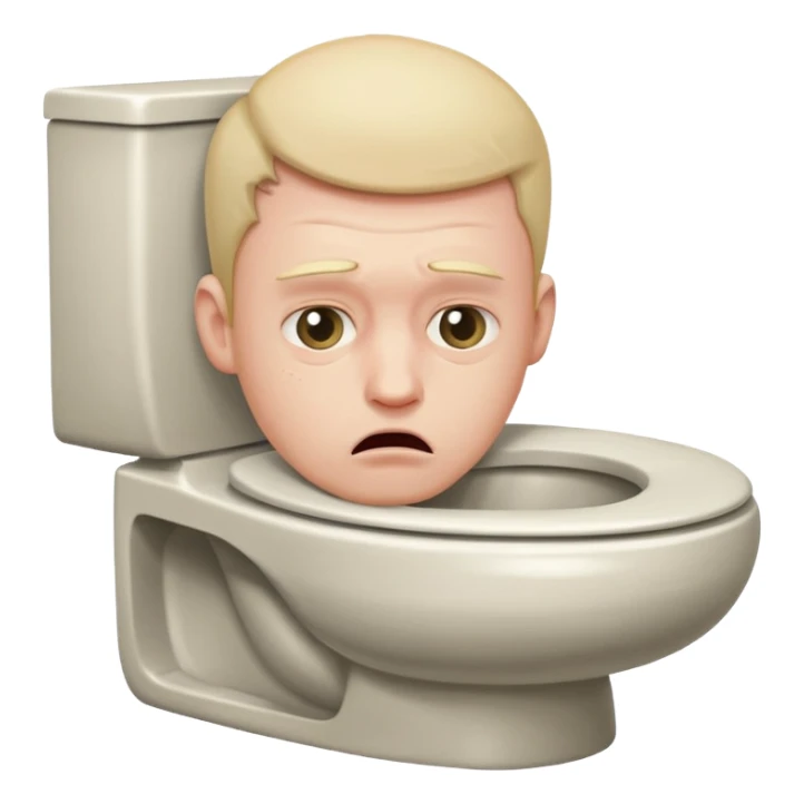 Random guys head sticking out of a toilet sticker