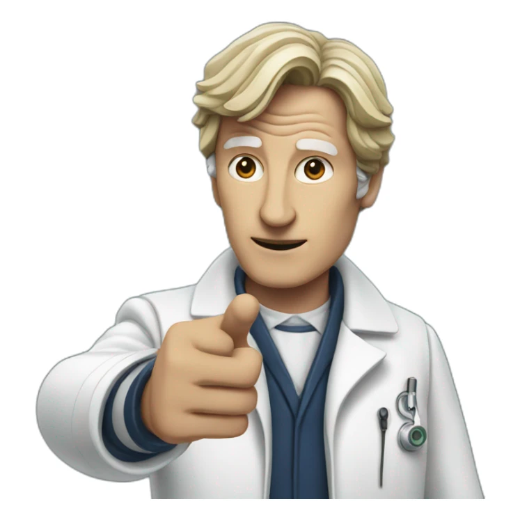 make doctor who's pointing his finger  sticker