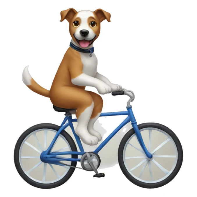 Dog riding a bike sticker