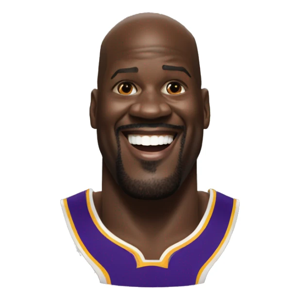 Excited shaquille o'neal sticker