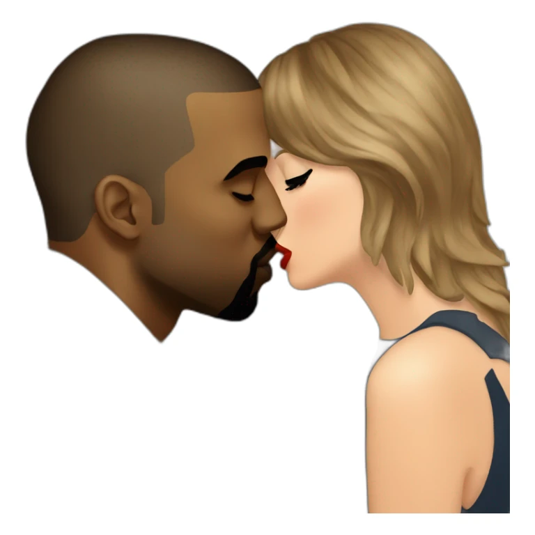 kanye west kissing taylor swift sticker