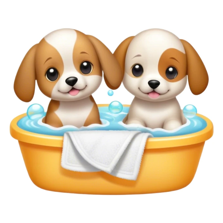 Baby spa day and puppies  sticker