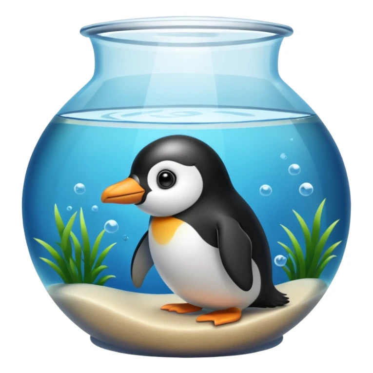 Penguin in tank sticker
