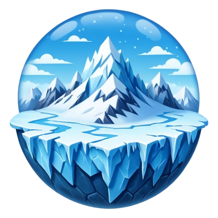 Ice Planet – frozen surface, icy mountains, blizzards sticker