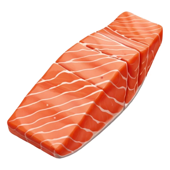 a piece of salmon meat sticker