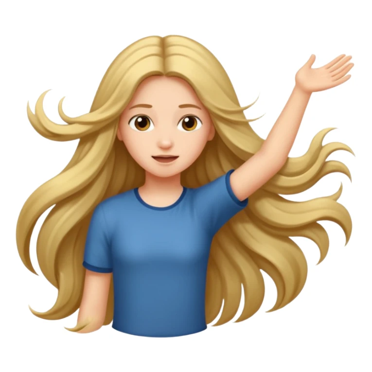 A girl who throws her hair back sticker