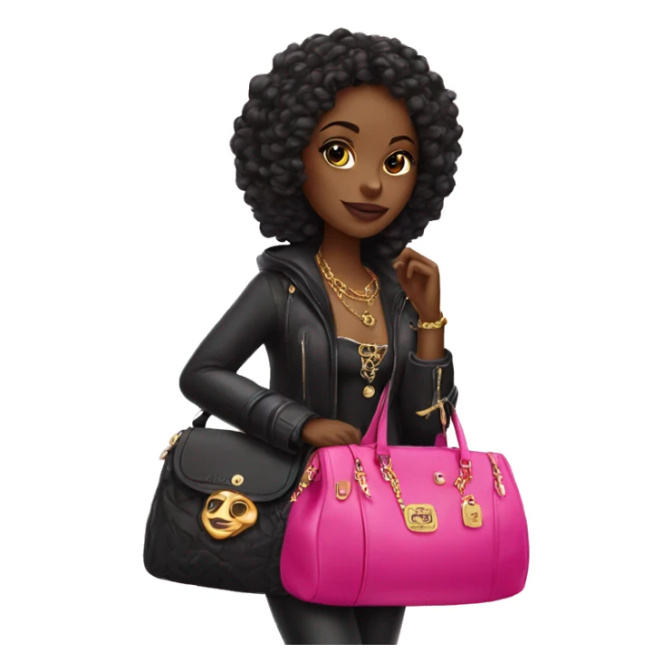 black girl with juicy couture bag sticker