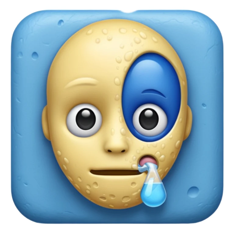 Blue emoji cystic fibrosis sticker