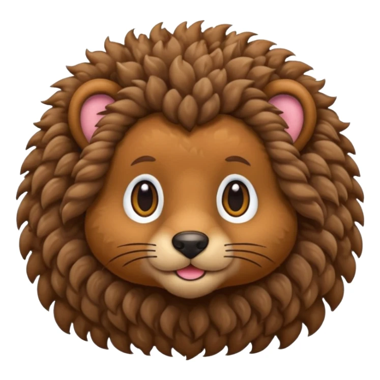 animal curly hair sticker