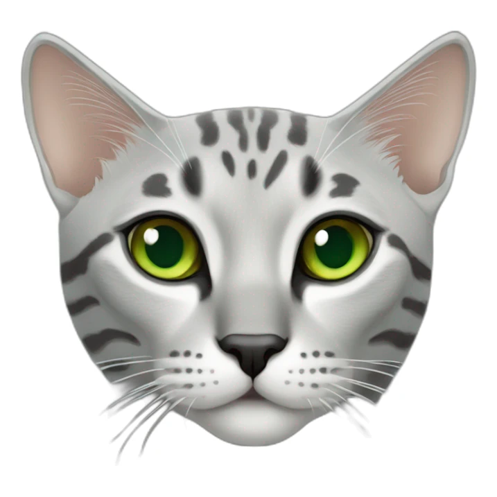 Egyptian Mau cat with green eyes sticker