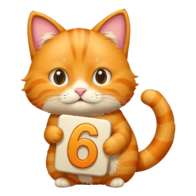The number 67 and a cat holding the number sticker