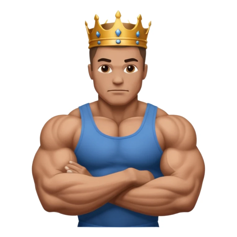 muscle arm emoji body builder king emoji  sticker
