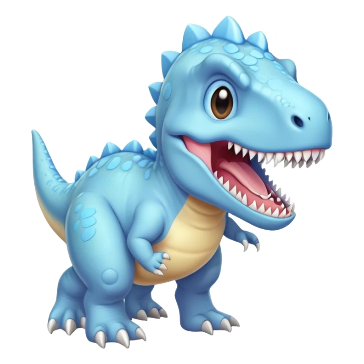 A cute, kawaii style pastel Tyrannosaurus rex with sharp teeth￼ sticker
