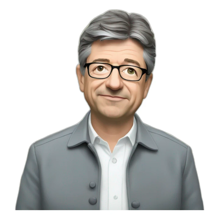 mélenchon qui tien des billet dans sa main sticker