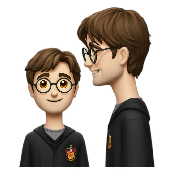 Harry  potter et Daniel Radcliffe qui se regardent sticker