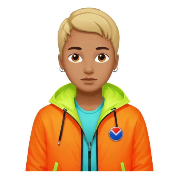 Russian underground fashion neon color jacket sticker