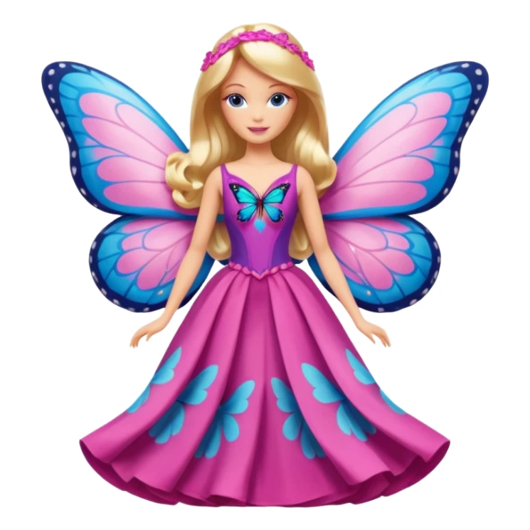 lav en barbie mariposa fe sticker