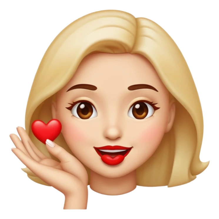 Emoji blowing a kiss sticker