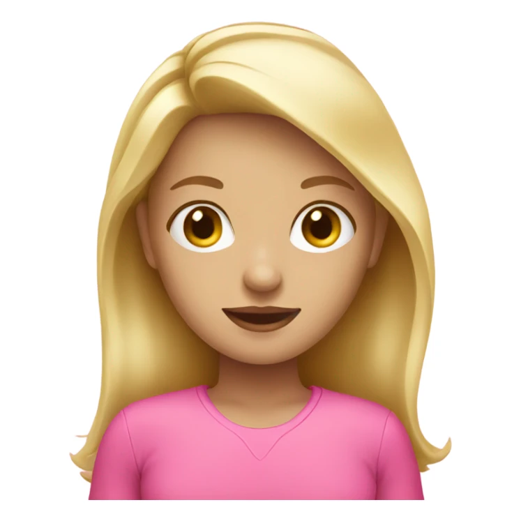 blonde girl wearing pink  sticker