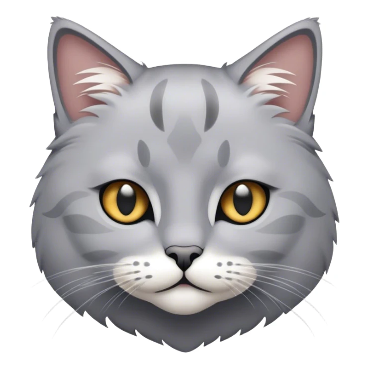 Eine britische Kurzhaarkatze in weiß grau sticker