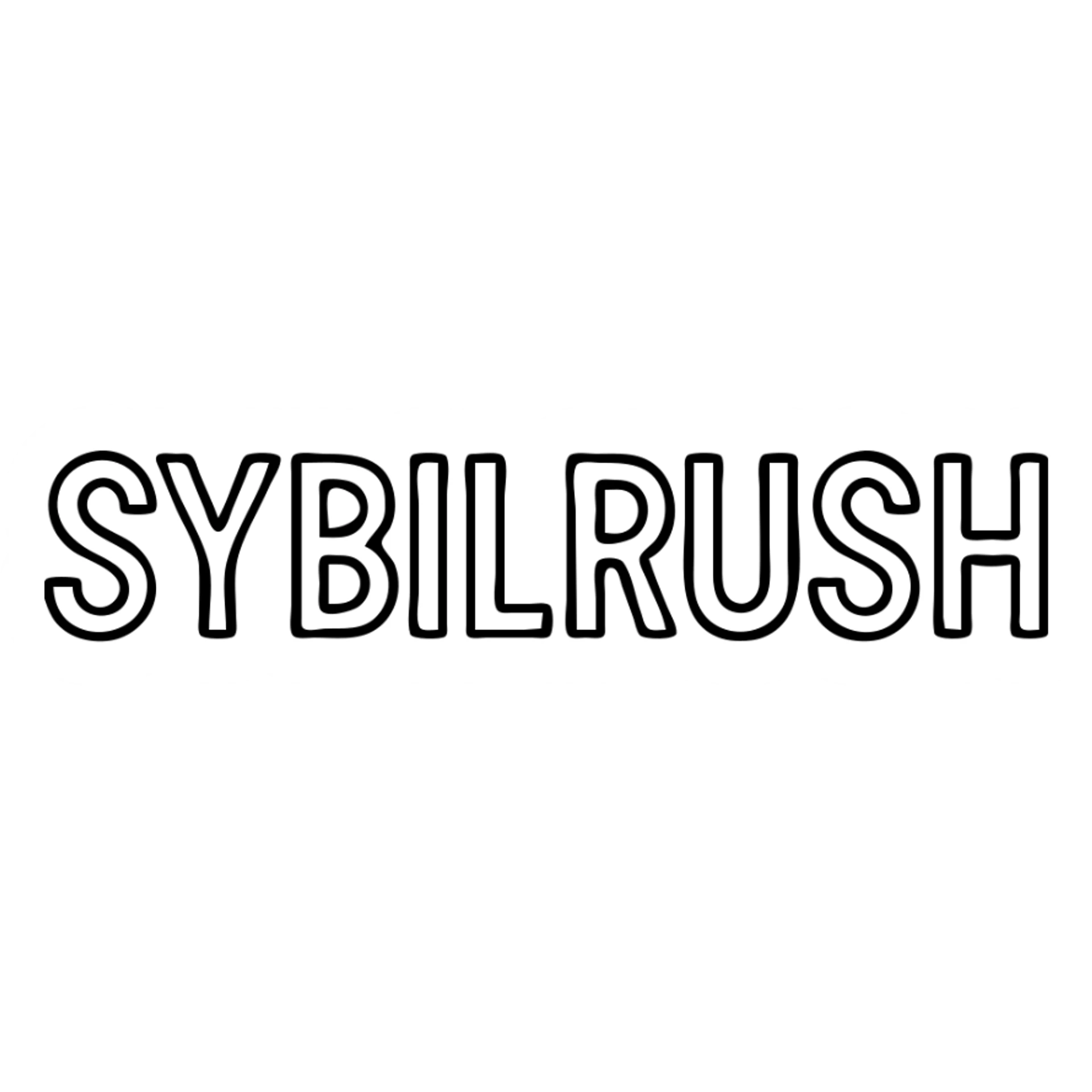 The text "SYBILRUSH" written clearly sticker