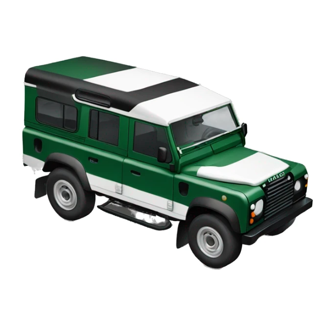 land rover verde ecuro preto e branco sticker