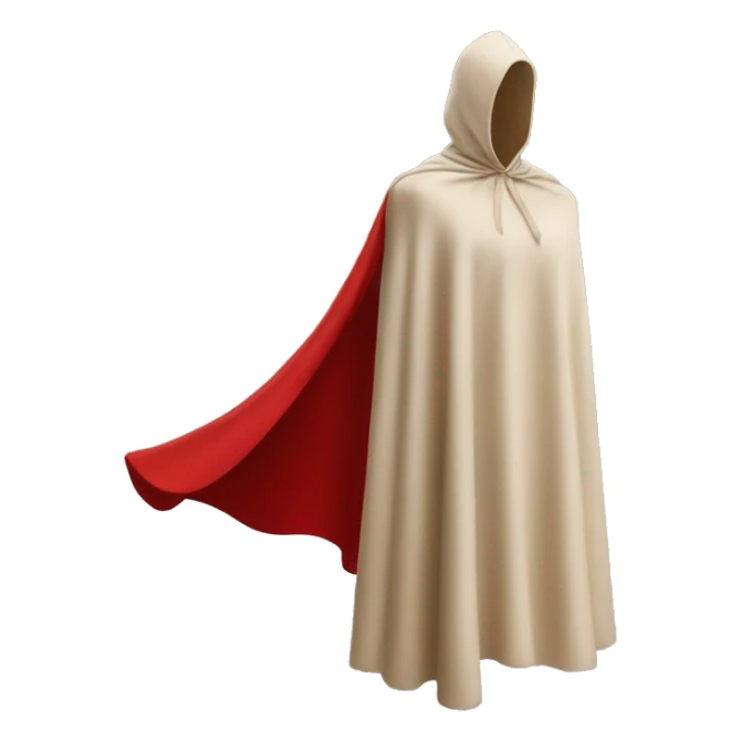 faceless beige mannequin flying red cape sticker