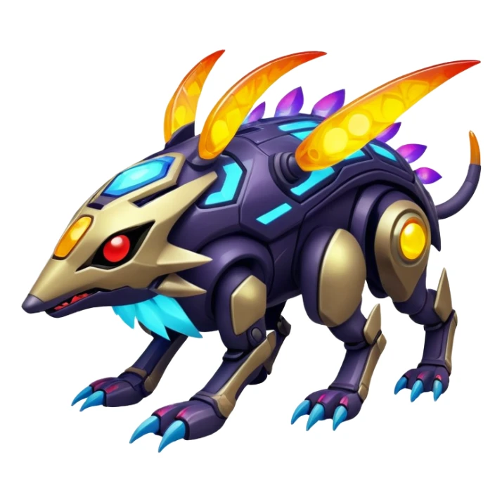  exotic cyber-Protogen-Fakémon-Pokémon-Vernid-creature sticker