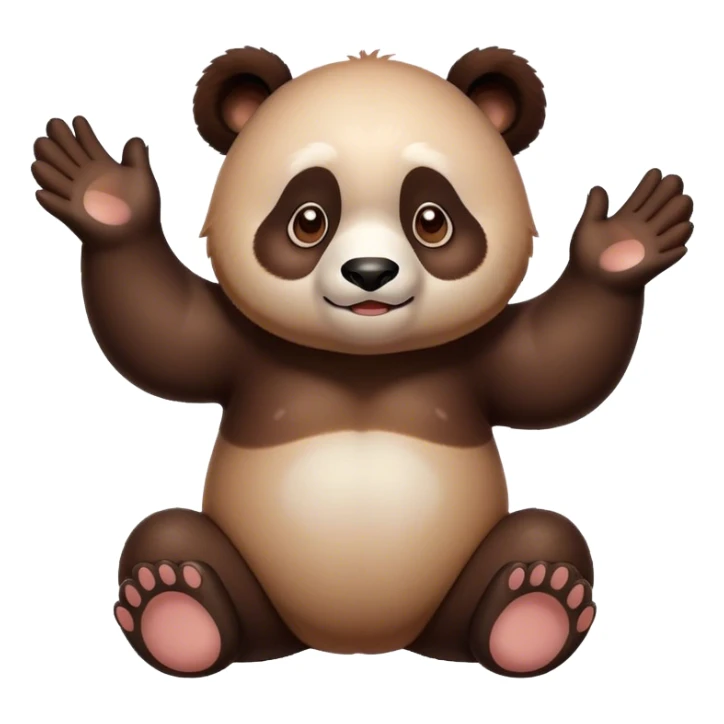 Bored Panda shrugging his shoulders and hands sticker