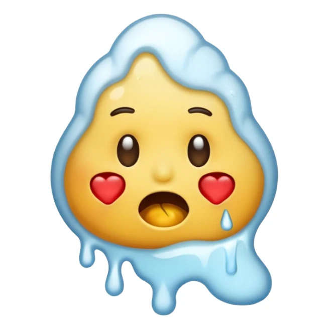 ice emoji, hot , vomit , crying emoji and happy sticker