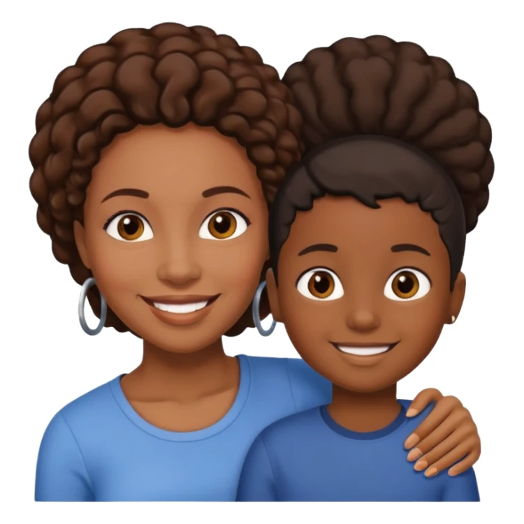 no a black mother and a black child sticker