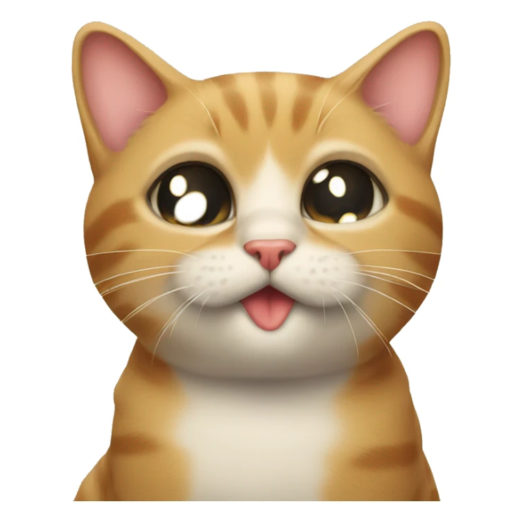 Cat kissing another cat on lips sticker