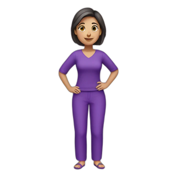 Armenian woman saying hello in purple clothes  sticker