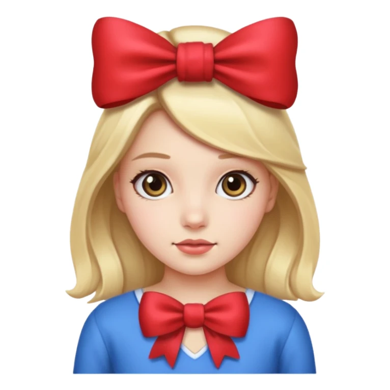 A girl whith a bow sticker