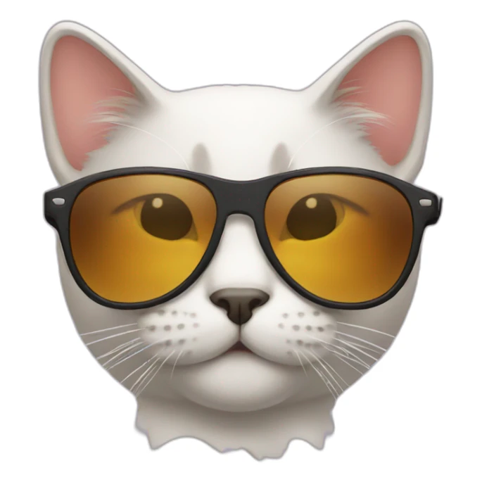 Cat with sunglasses sticker
