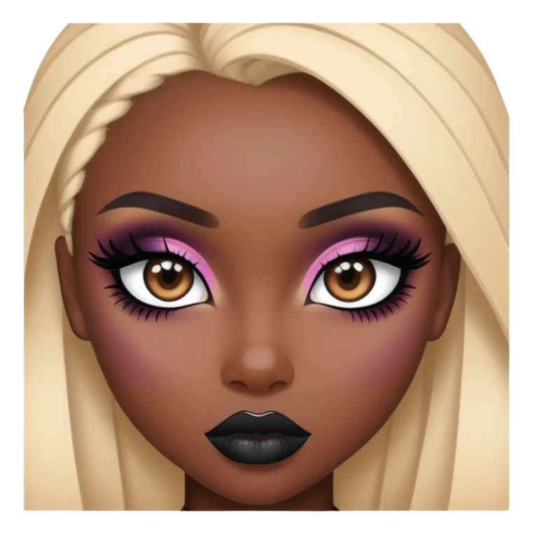 african, pretty eyes, pretty black makeup, pretty bratz baddie sticker