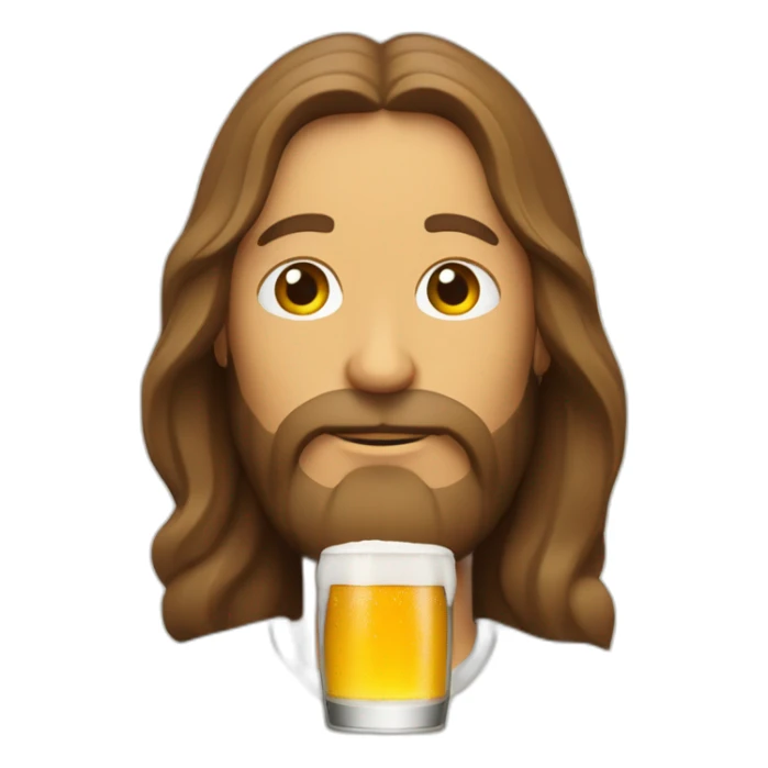jesus qui bois une biere sticker