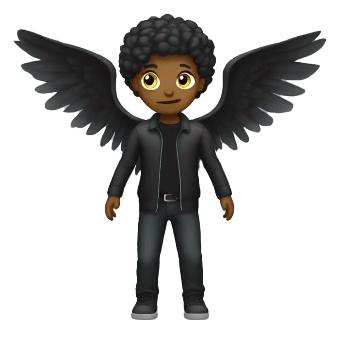 falling dark angel male sticker