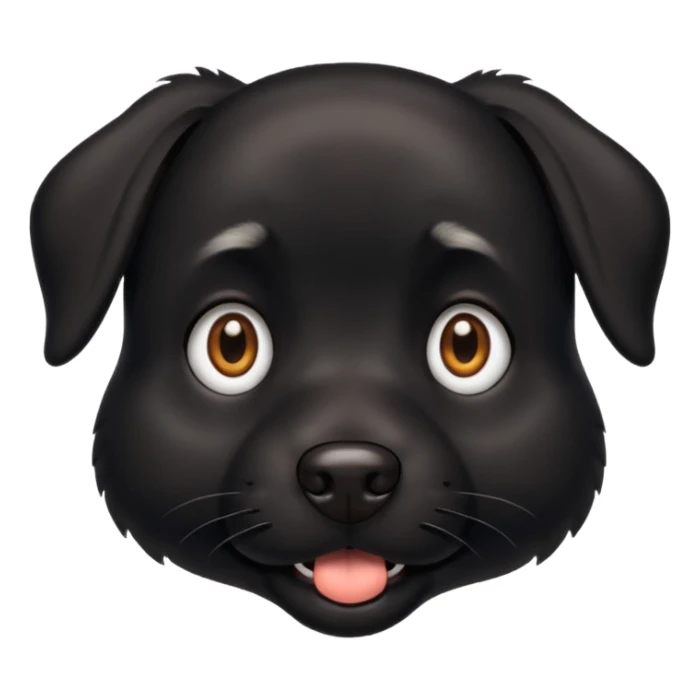 Un chien noir très étonné  sticker