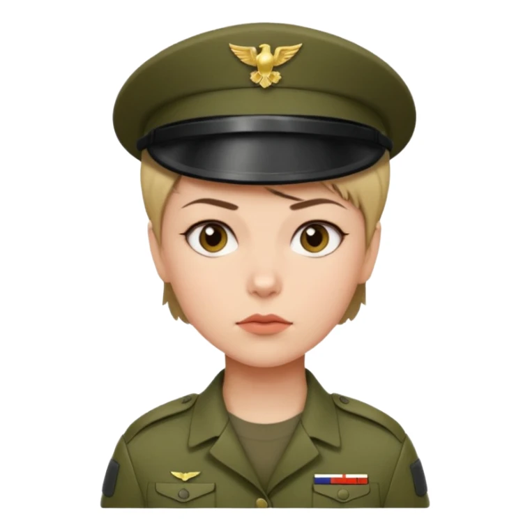 female soldier hair style wityh out cap sticker