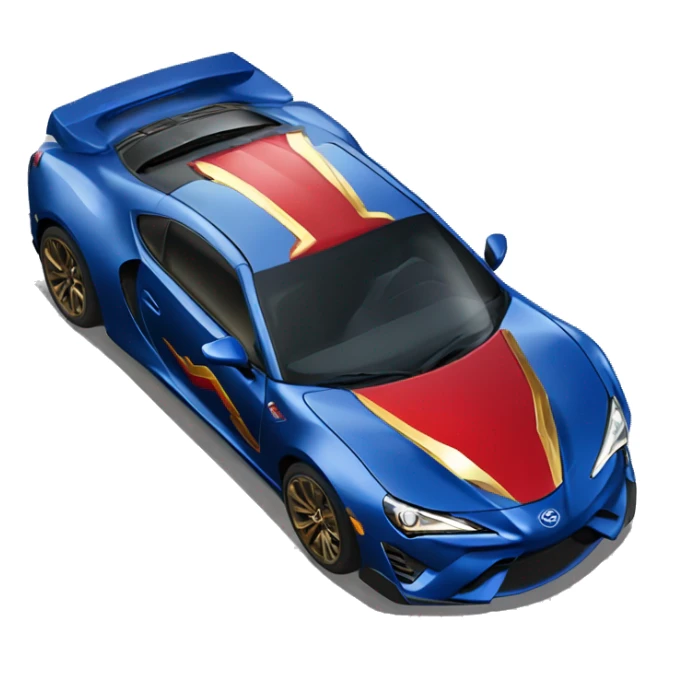 Wonder Woman muscular Toyota 86 ultraHyperCar sticker