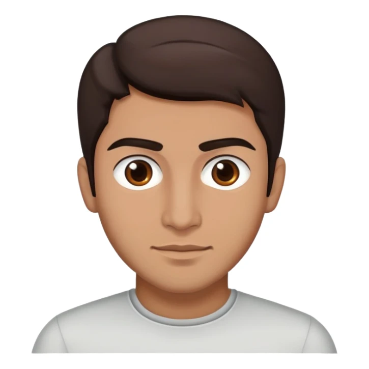 young turkish man with dark brown hair sticker