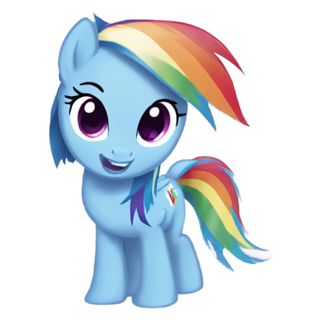 Rainbow dash my little pony emoji sticker