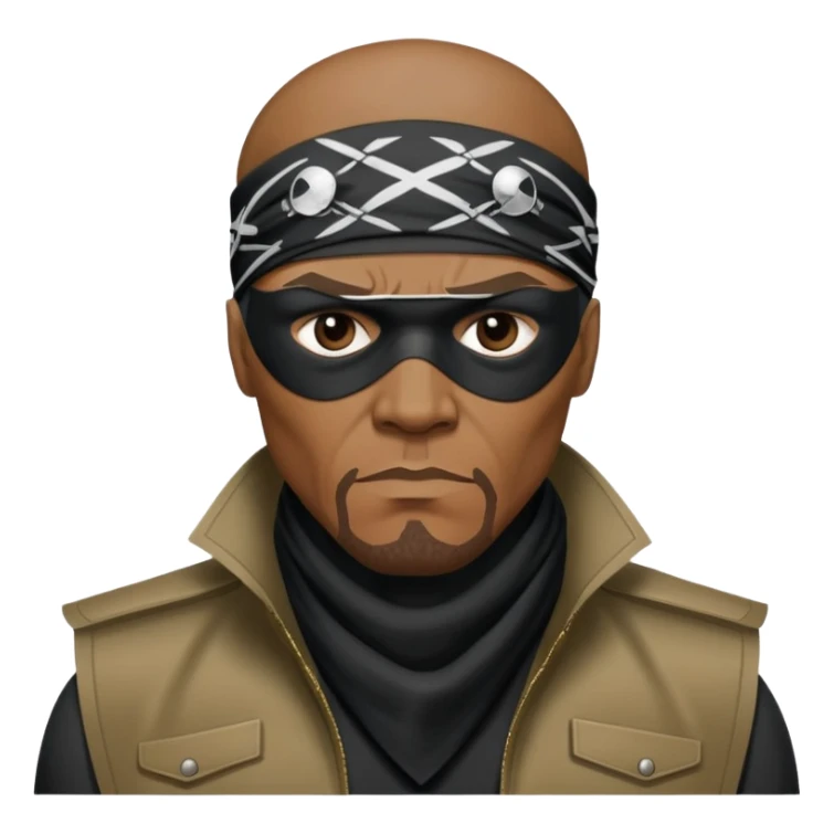 nick fury with one-eye bandana sticker