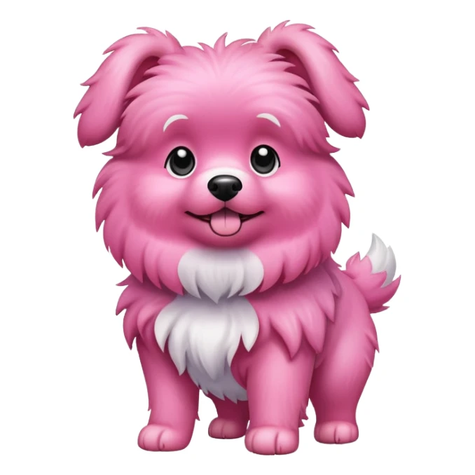 un chien rose sticker