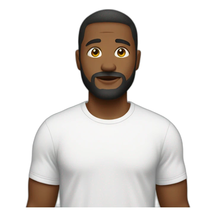 Man in t-shirt with text “MAX” sticker