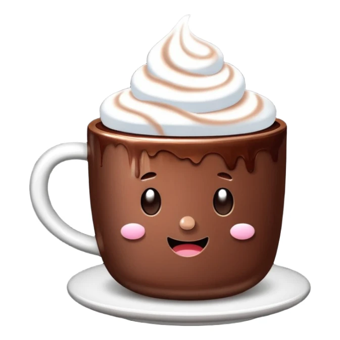 cup of cocoa with marshmallows sticker